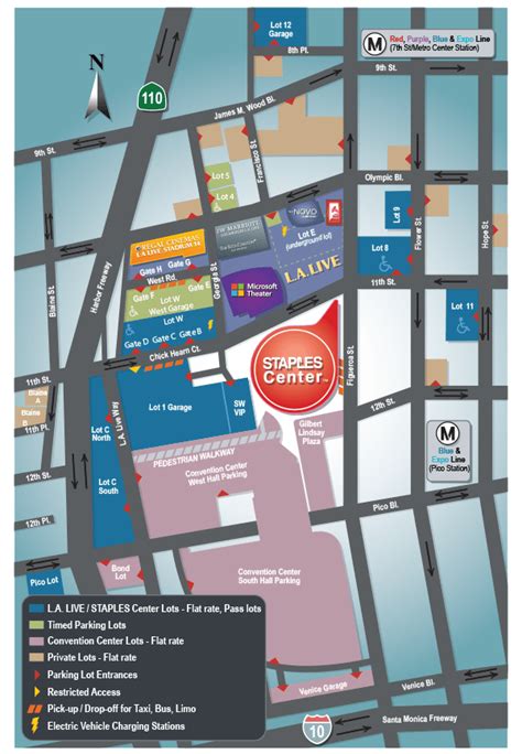 lot c crypto arena|staples center parking map.